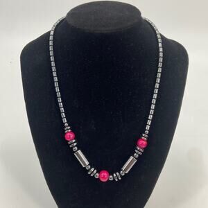 Handmade Hematite beaded necklace